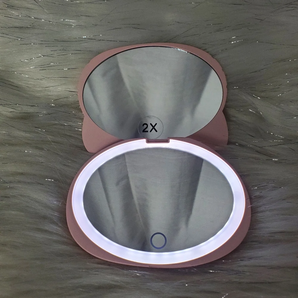 IMPRESSIONS FOR HELLO KITTY matte pink kawaii compact mirror